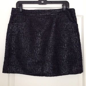 Black textured miniskirt