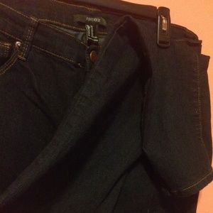 Dark blue jeans