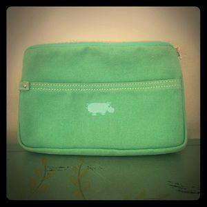 J. Crew Kelly Green Canvas Cosmetics Pouch