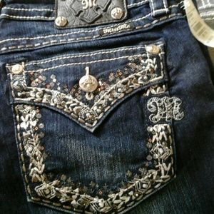Miss me jeans size 31w 31l Beautiful glitz stitch