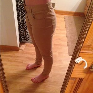 Tan high waisted jeans