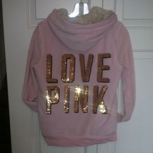 Velour faux fur hoody