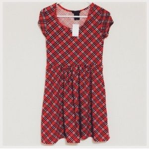 NWT Plaid Skater Dress