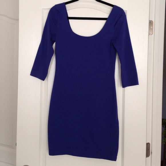 H&M double scoop body con dress