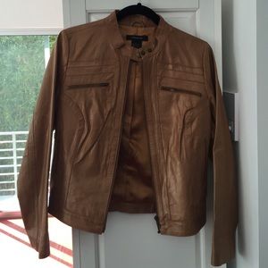 Arden B. Tan Leather Jacket