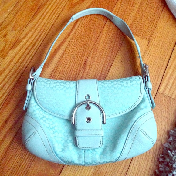 COACH Canvas Turquoise Bag
