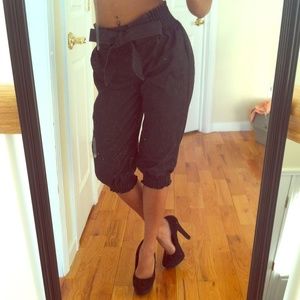 High waisted Capri Pants with Bow