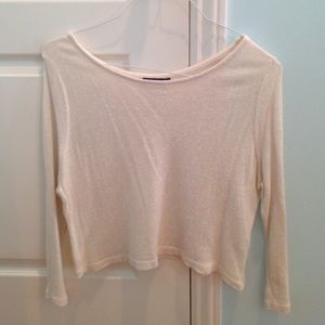 Brandy Melville cute cream long sleeve sweater
