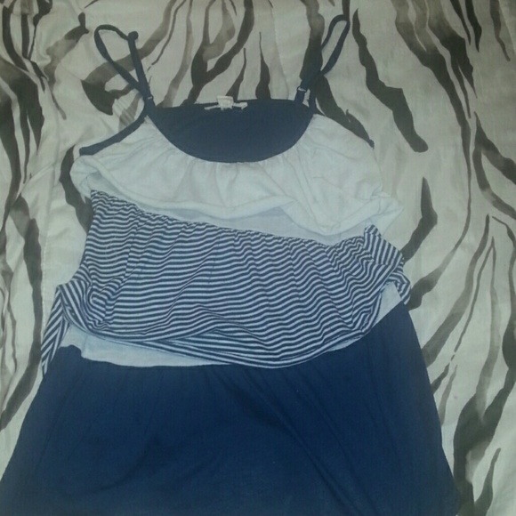 Derek Heart Ruffled Spaghetti Strapped Tanktop