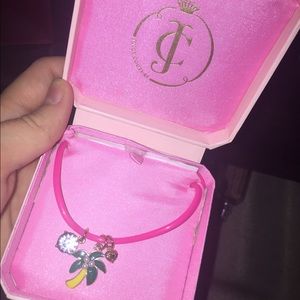 Juicy couture jelly necklace with three charms