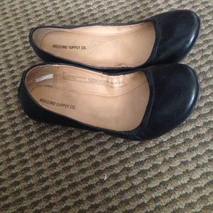 Mossino Black Leather Flats (Target) Size 7.5