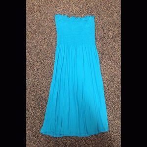 Blue sundress or swimsuit coverup