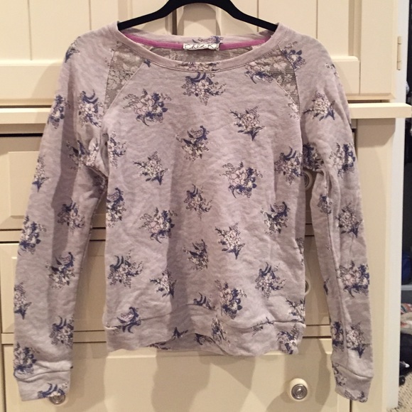 Grey floral Shirt/sweatshirt