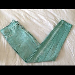 Mint Green Acid Wash Skinnies