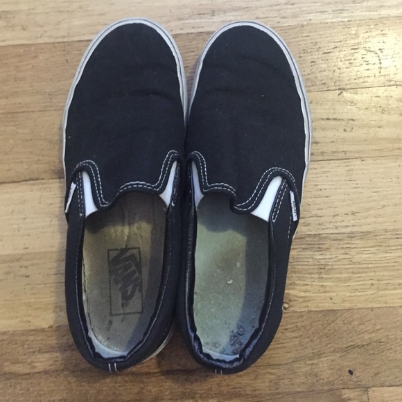 Classic black and white slip on vans
