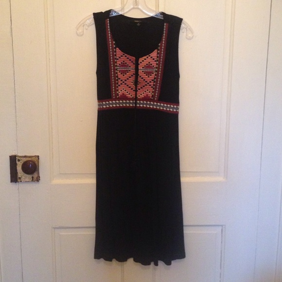 Little Black Dress with Embroidery