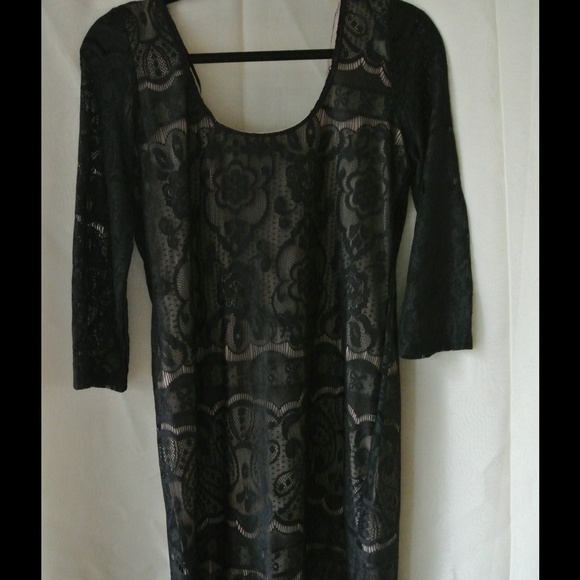 H&M lace cocktail dress with plunging neckline