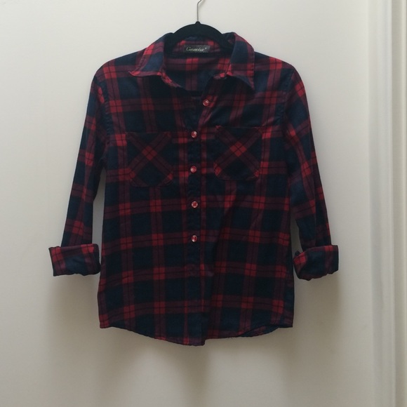 Red and Navy Flannel