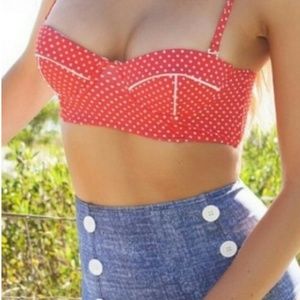 High Waist sailor style 2 piece bikini size Medium