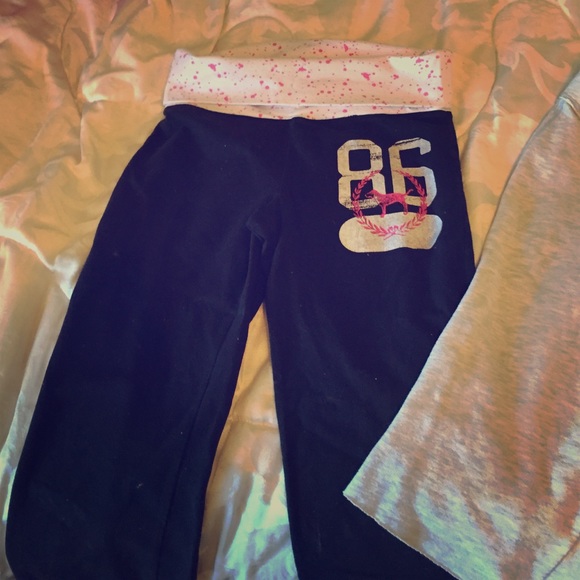 Pink Capri yoga pants