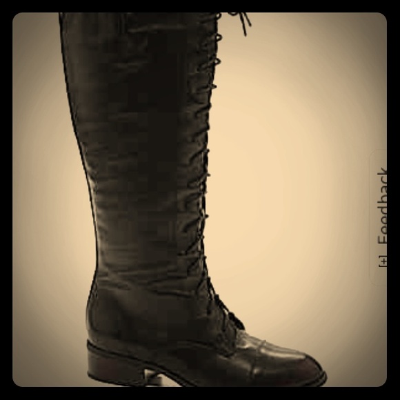Ralph Lauren Leather Lace Up Boots
