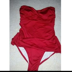 Red One Piece Swim Suit