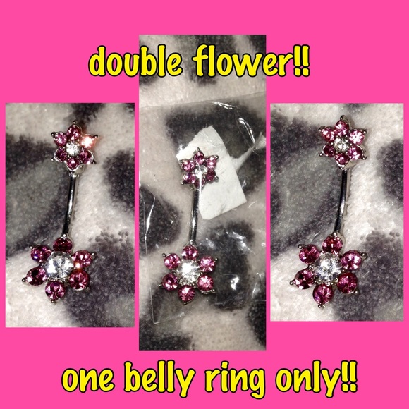 Double Flower Belly Ring