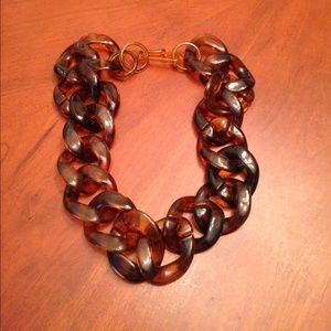 Tortoise shell link necklace