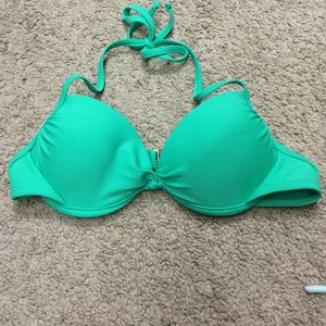 Green knot pushup swim top S