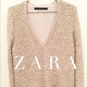 Zara Knit. Sequin top/lightweight sweater.