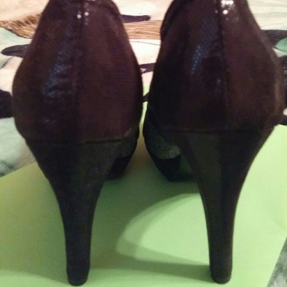 Glittery Black heels - Picture 3 of 4