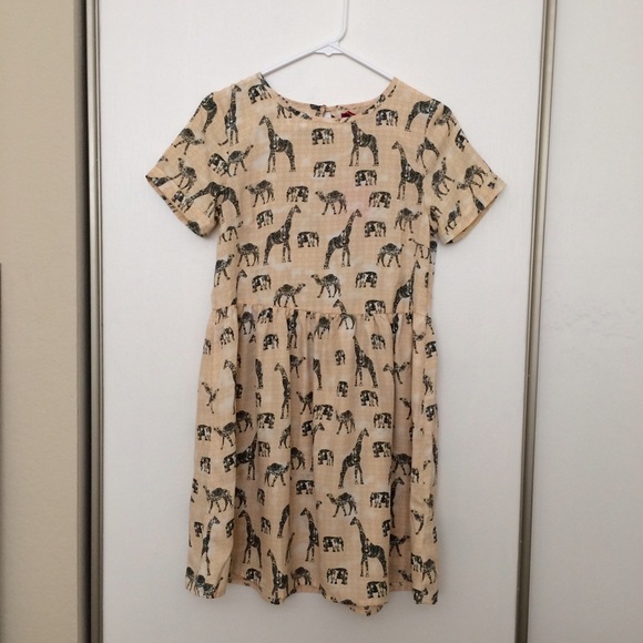 Beth Woven Animal Print Smock Dress