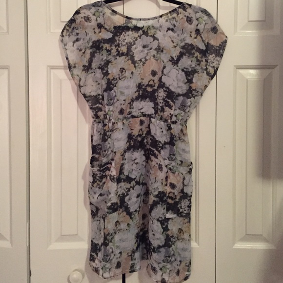 Floral watercolor dress, size medium
