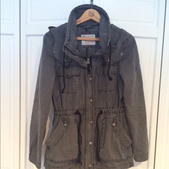 Dark gray anorak jacket