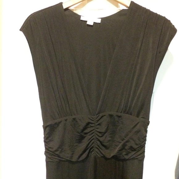 MADONNA vintage black sz 12 dress Super low V neck