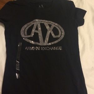Armani exchange black tee