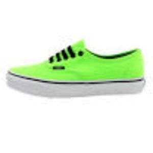 Lime green vans 7 womens