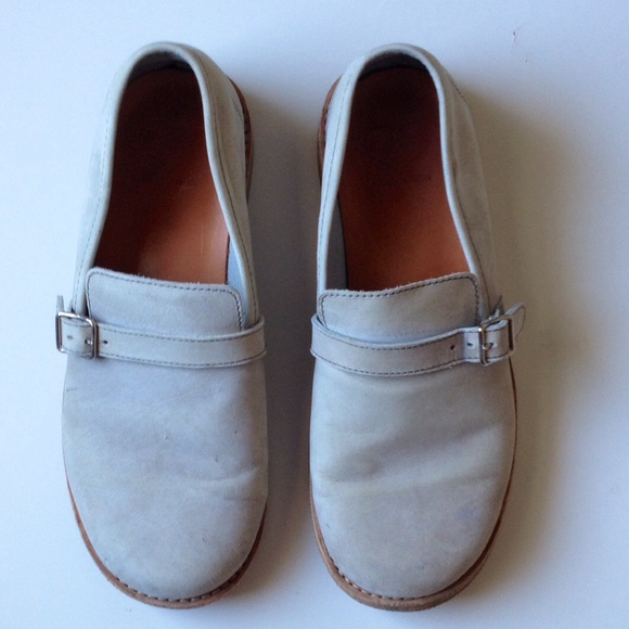 Swedish Hasbeens Grey Driving Loafers