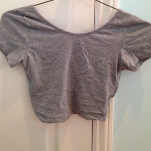 Brandy melville light gray cropped top