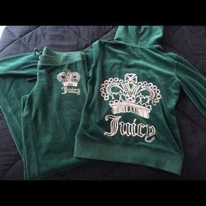 Juicy Couture Emerald Green Velour Tracksuit