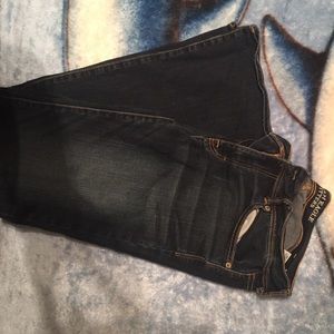 Dark blue kick boot American Eagle jeans