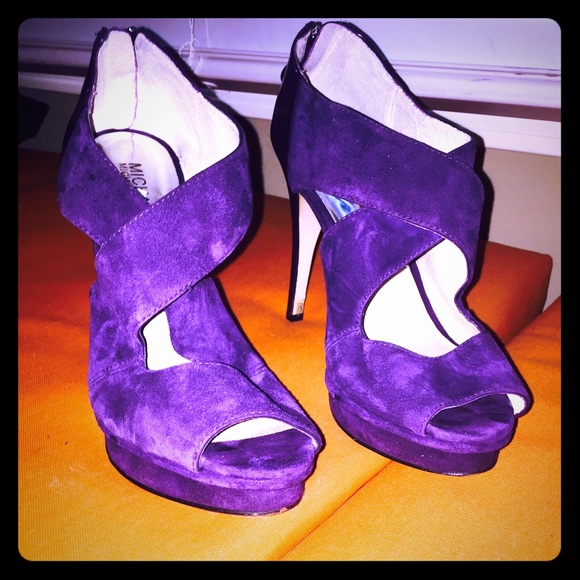 Purple suede Michael Kors sandals , size 7.5