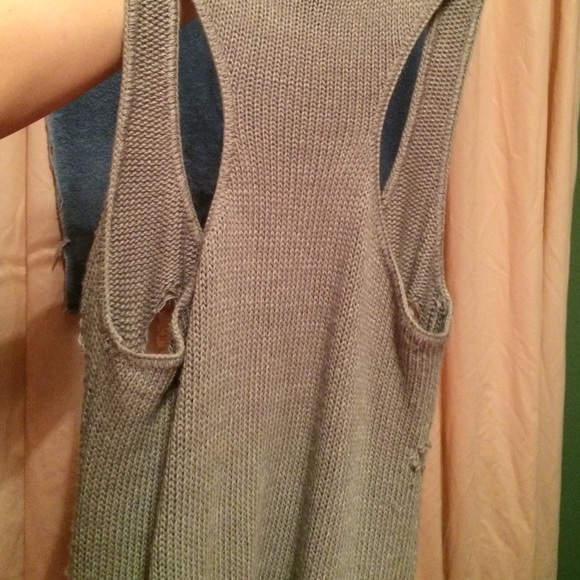 Gray Knit Racerback Sweater Tank - Picture 4 of 4