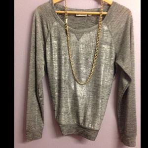 Silver sweatshirt style top