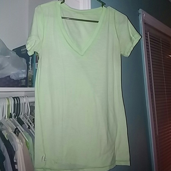 Light green v neck t shirt