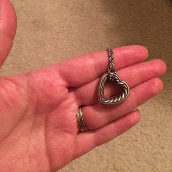 Authentic David Yurman cable heart necklace
