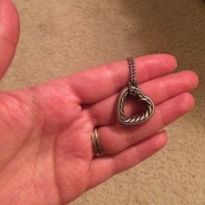 Authentic David Yurman cable heart necklace