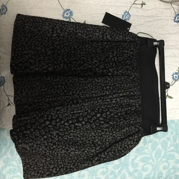Black Cheetah Print Skirt