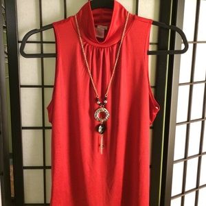 Red Sleeveless Top