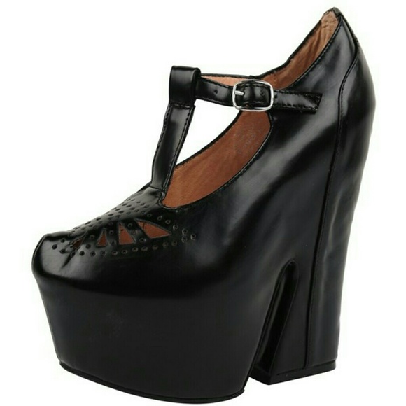 Jeffrey Campbell Teez-Dot 7.5 Black NWB